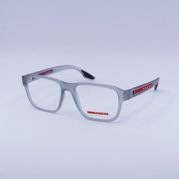 🕶️ New Prada Sport PS04NV 14C1O1 Eyeglasses - Grey Transparent Rubber Frame